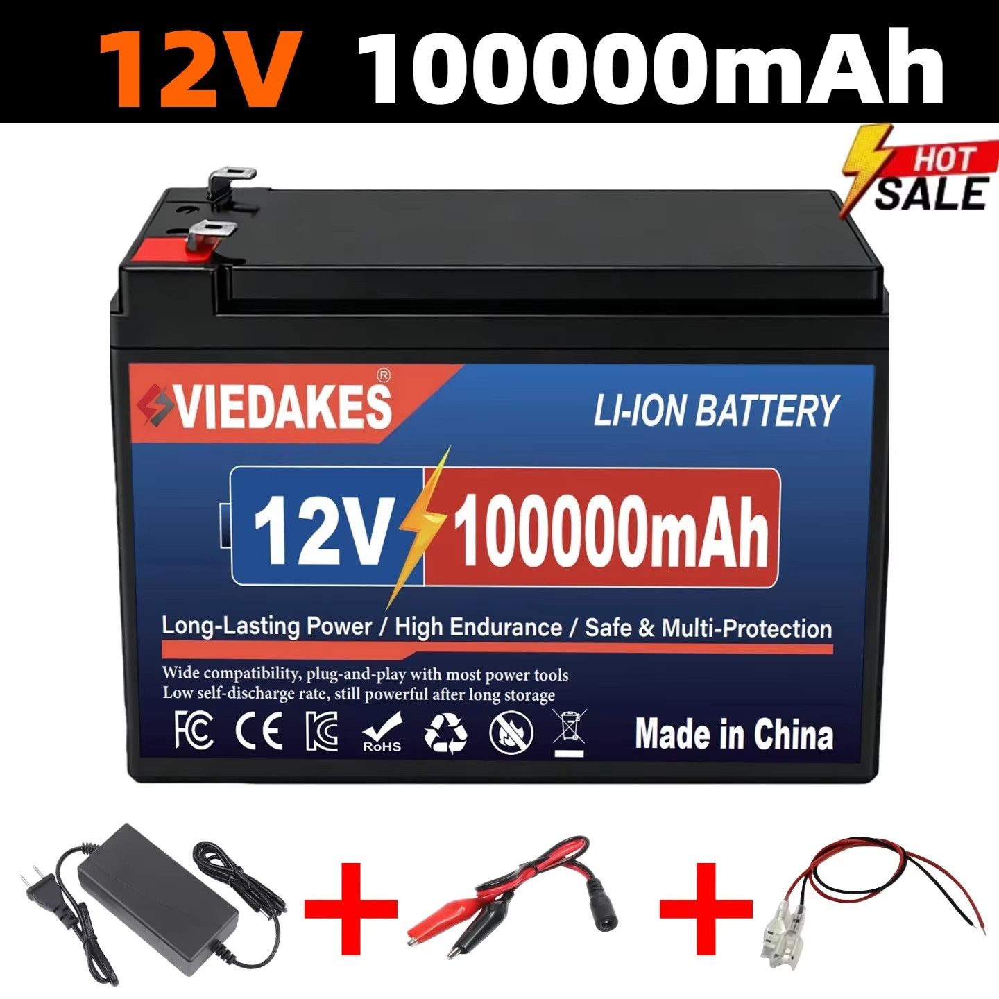 12v lifepo4 battery 100Ah Rechargeable Deep Cycle Battery – Ideal for Marine RV