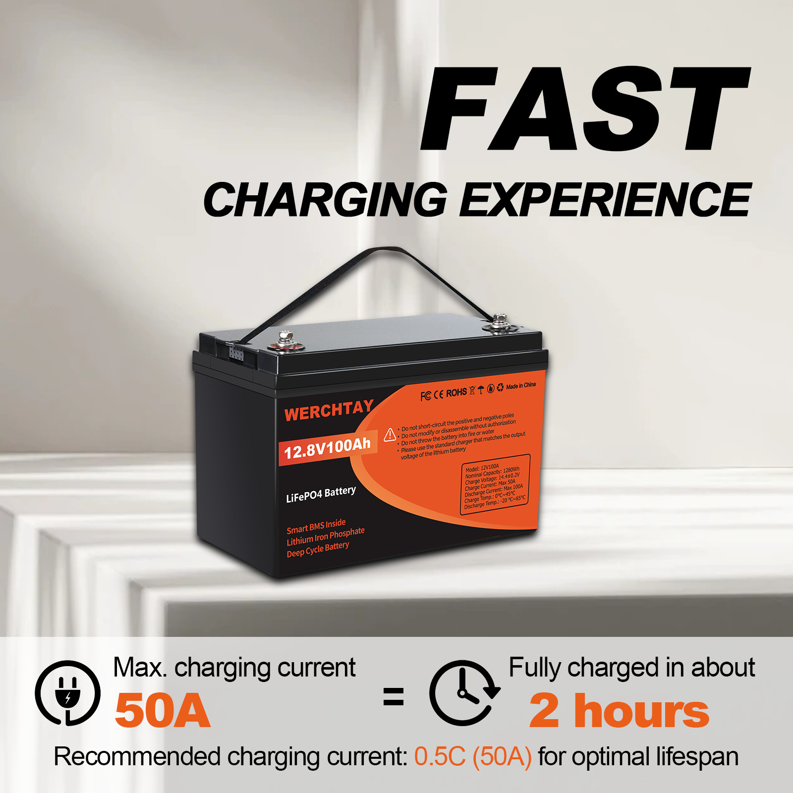 12V 100Ah 200Ah 300Ah LiFePO4 Lithium Battery Deep Cycle for RV Solar Off-grid