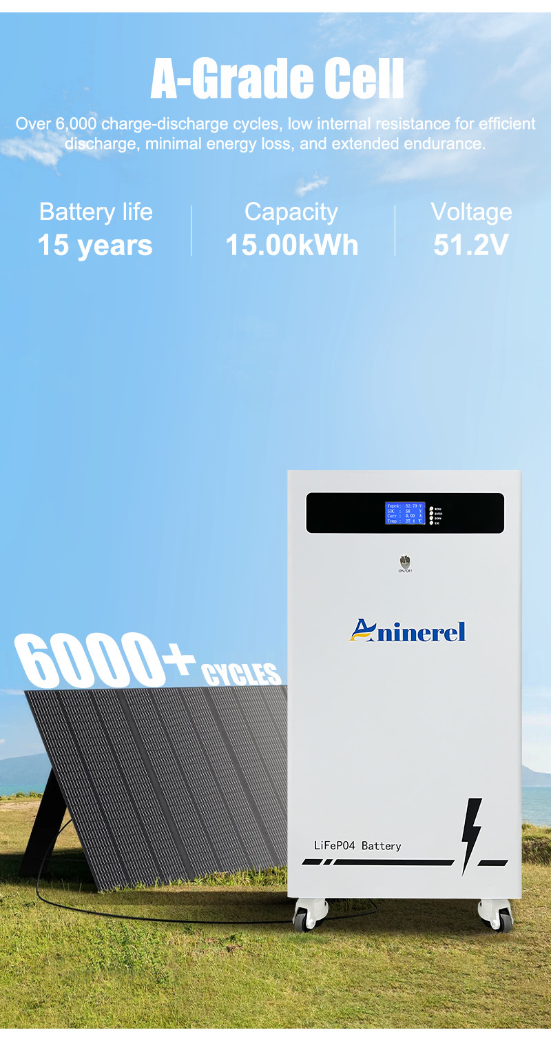 48V 314Ah Lithium Battery 16kWh + 11kWh 48V Solar Hybrid Inverter MPPT Off-Grid