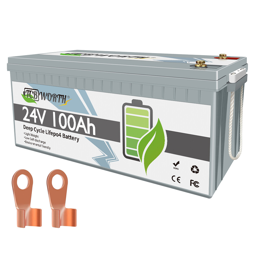 12V/24V 60A 100Ah 300Ah LiFePO4 Lithium Battery 100A BMS 4000+ Deep Cycle for RV