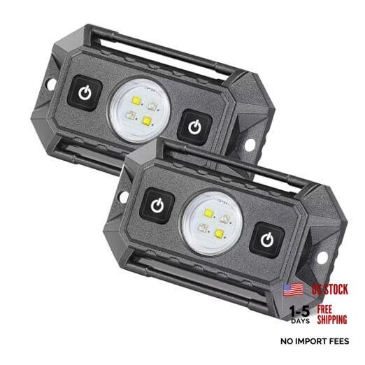 UTV Interior Dome Lights 12V Wired, Universal Roll Bar Green&white 2 Pack