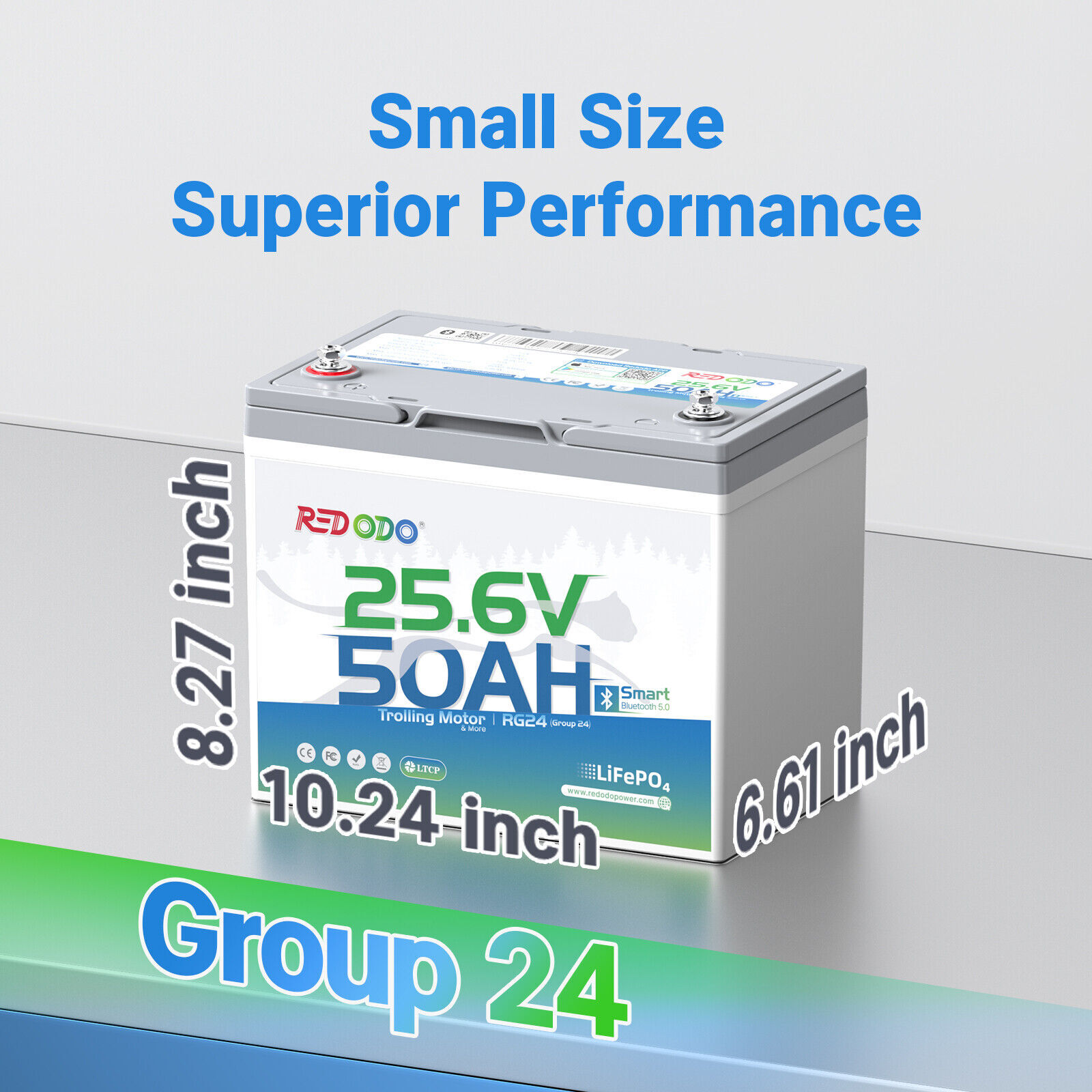 Redodo 12V 100Ah 200Ah 300Ah Lithium Battery LiFePO4 for RV Trolling Motor LOT