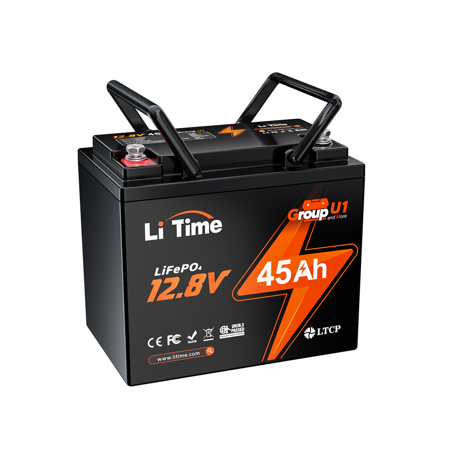 LiTime 12V 45Ah LiFePO4 Deep Cycle Battery For Fish Finder Camping Wheelchair