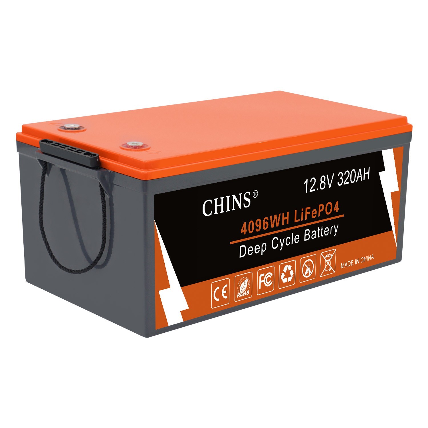 CHINS LiFePO4 Battery 12V 20AH 50AH 100AH Deep Cycle Lithium Battery Gff-Grid