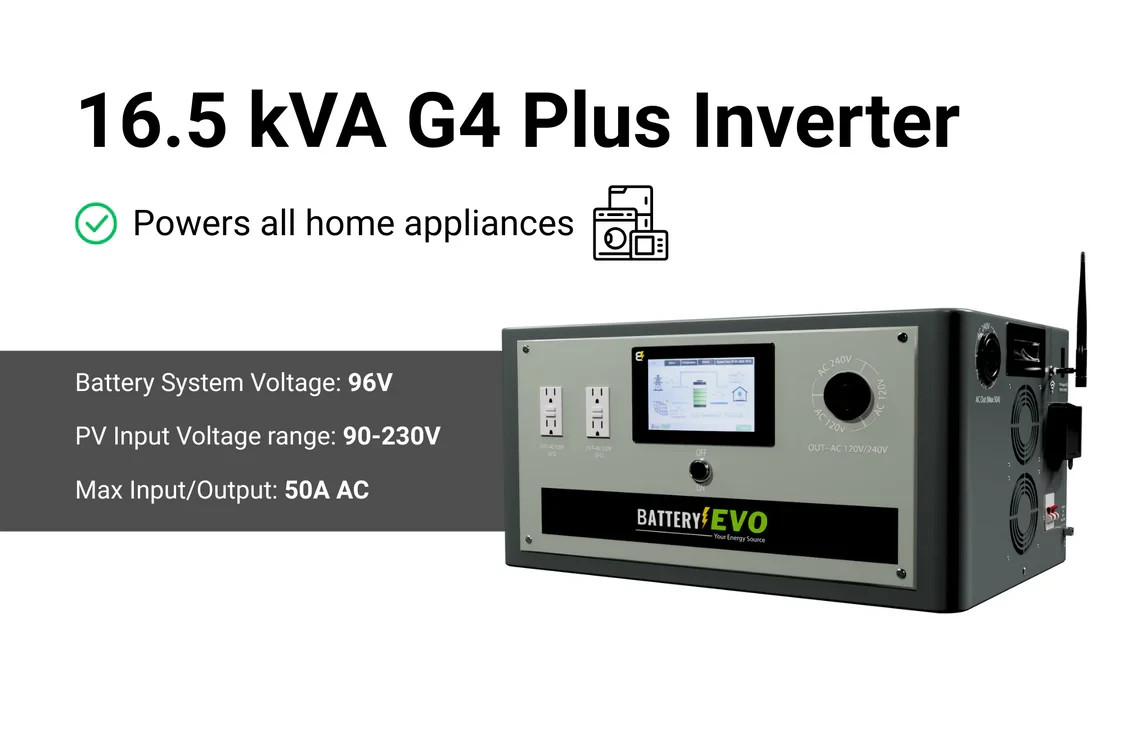 WALRUS G4 PLUS 96V 23kWh Lithium Battery 16.5kVA Inverter NO SOLAR incl.