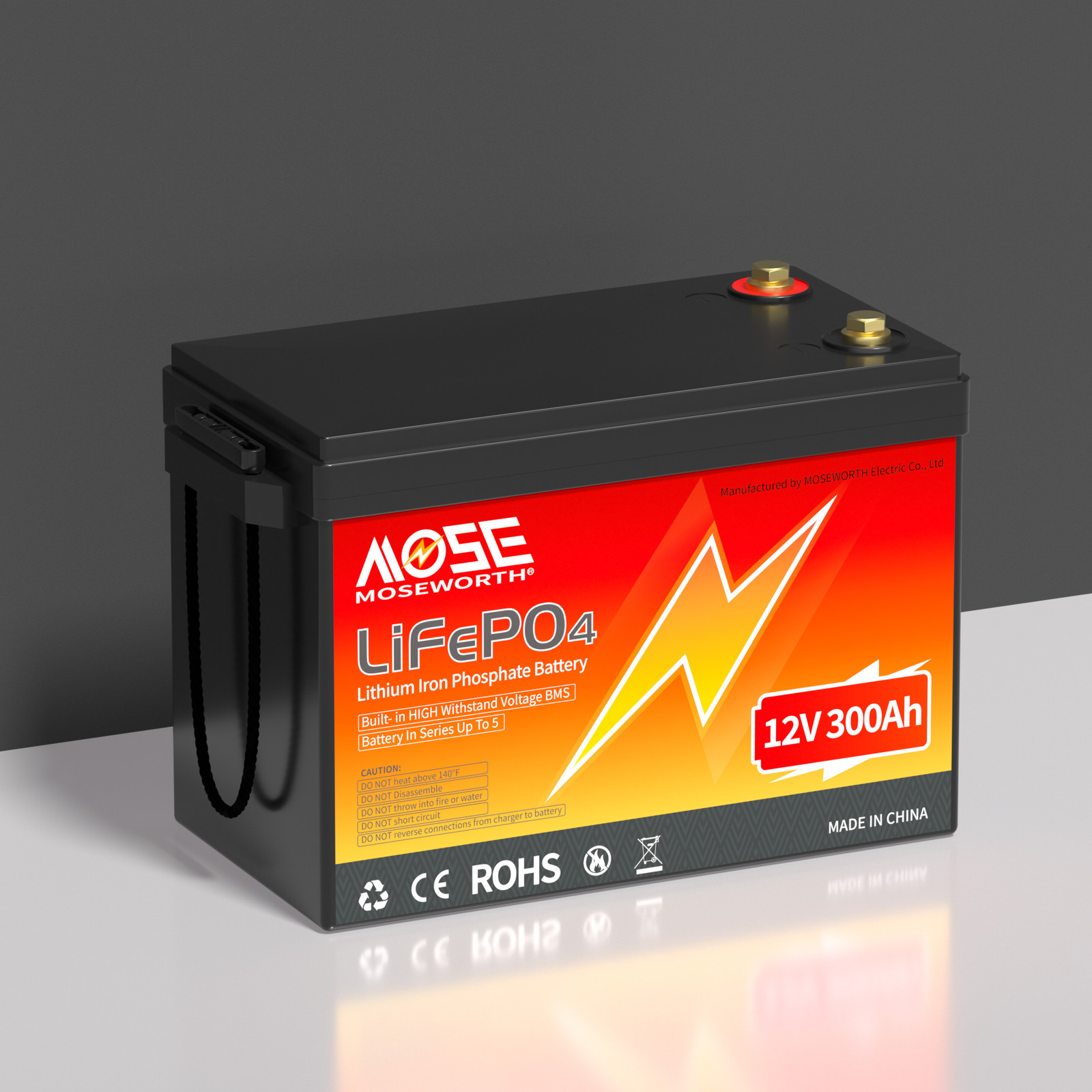12V 300AH LiFePO4 Lithium Battery 15000+Cycles 200A BMS Solar Off-grid RV 3.8kwh