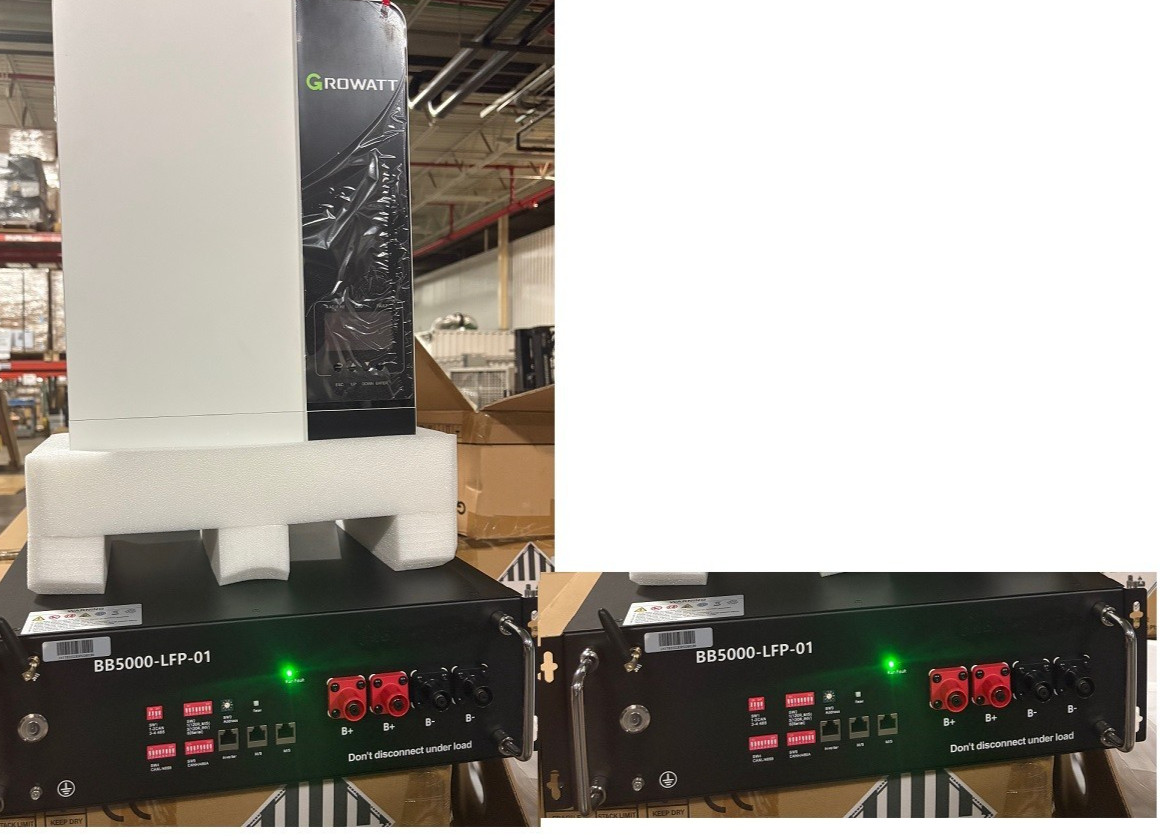 2 – UHome 48V 100Ah LiFePO4 Battery 10kW 48V Inverter Charger Off-Grid Hybrid