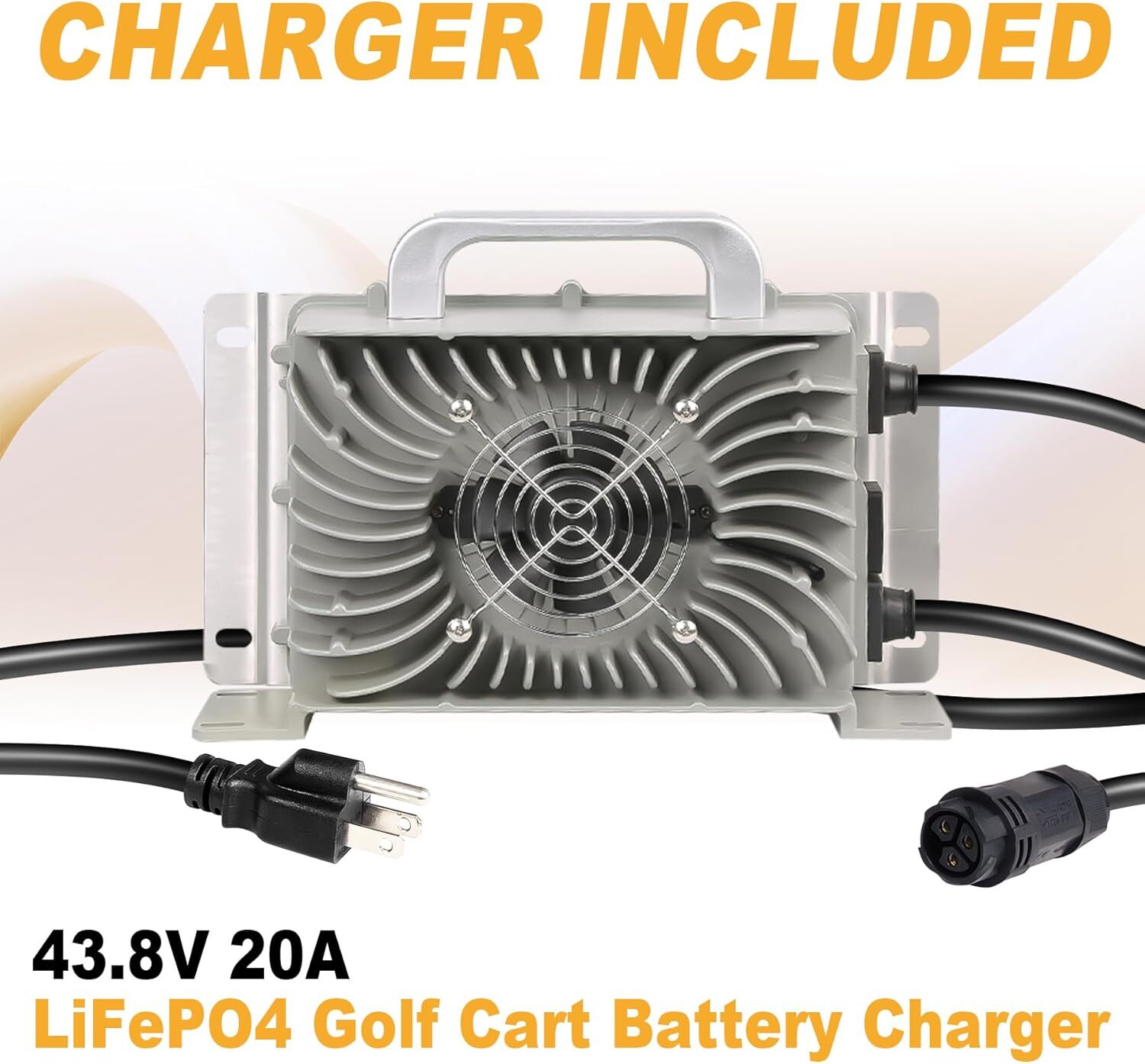 36V 100Ah LiFePO4 Golf Cart Battery 200A BMS 15000+ Cycle +Monit + 20A Charger