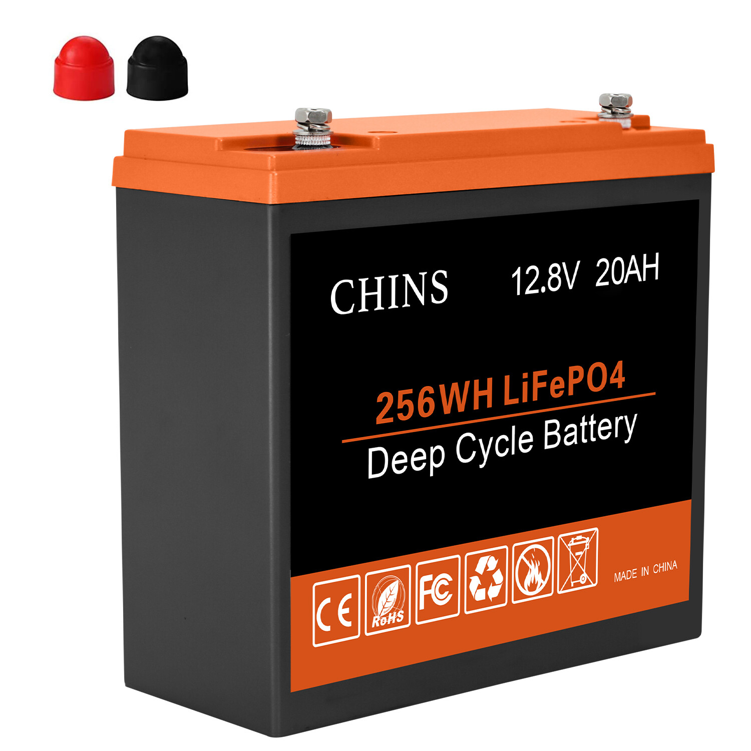 CHINS LiFePO4 Battery 12V 20AH 50AH 100AH Deep Cycle Lithium Battery Gff-Grid