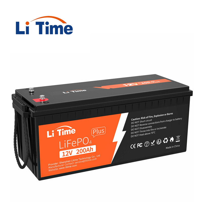 Litime 12V 200Ah PLUS LiFePO4 Lithium Battery Built-in 200A BMS for RV Solar
