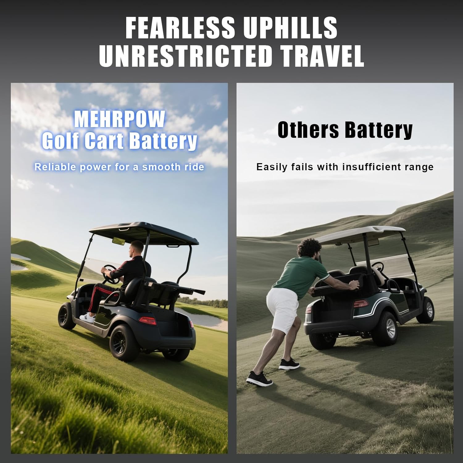 36V 105Ah lithium golf cart Battery 200A Bluetooth BMS 25A Charger for Golf Cart