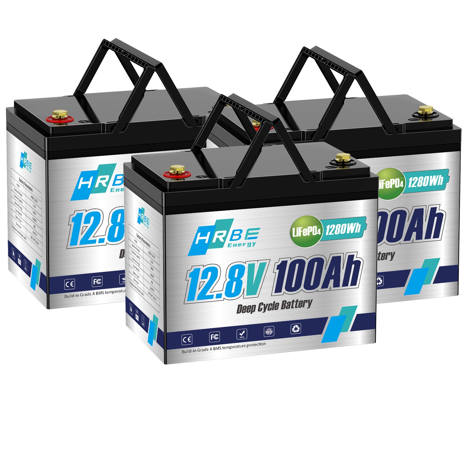 36V 100Ah LiFePO4 Lithium Battery Deep Cycle BMS For Golf Cart RV Trolling Motor