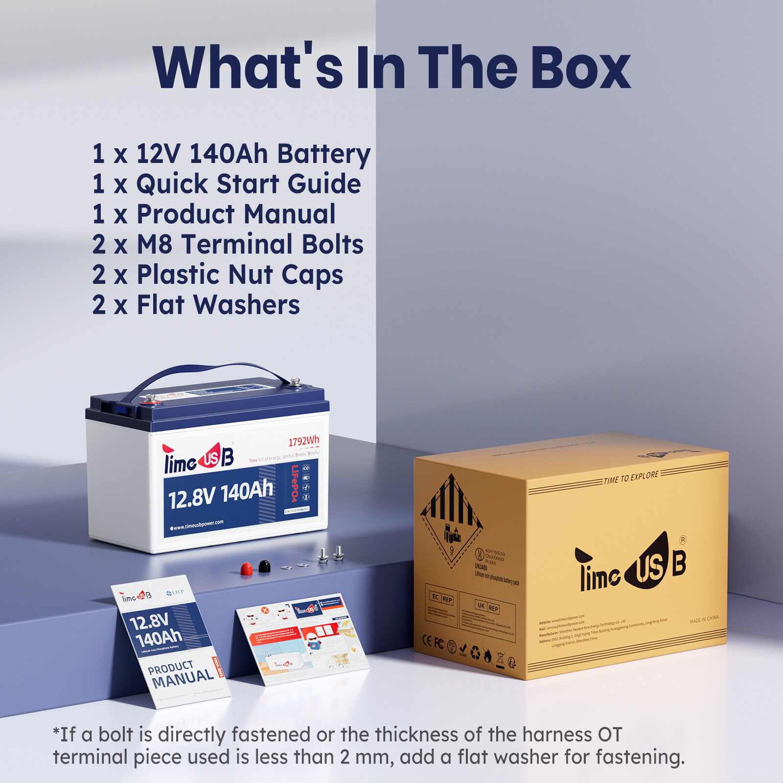 New 12.8V 50Ah 100Ah 140Ah LiFePO4 Lithium Battery Deep Cycle for Solar Off-grid