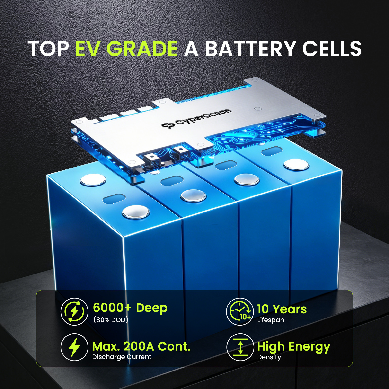 12V 300Ah 314Ah LiFePO4 Lithium Battery 4019Wh 200A BMS Marine Trolling Motor