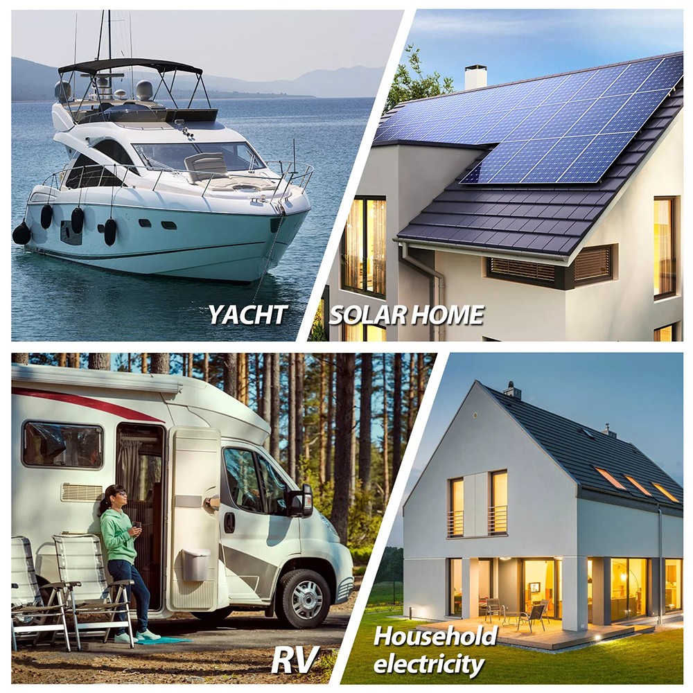 100Ah 48V LiFePO4 Lithium Battery Built-in BMS Deep Cycles W/ 58.4V 20A Charger