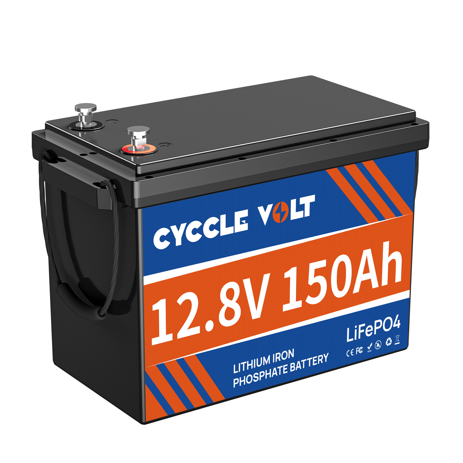 CYCCLEVOLT 12V 150Ah LiFePO4 Lithium Battery 1920Wh Solar RV Trolling Motor Boat