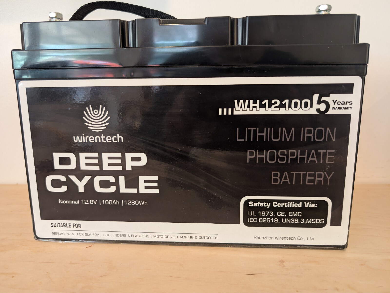 12V 100AH DEEP CYCLE LiFePO4 Lithium Battery Bluetooth Group 31 UL recognized