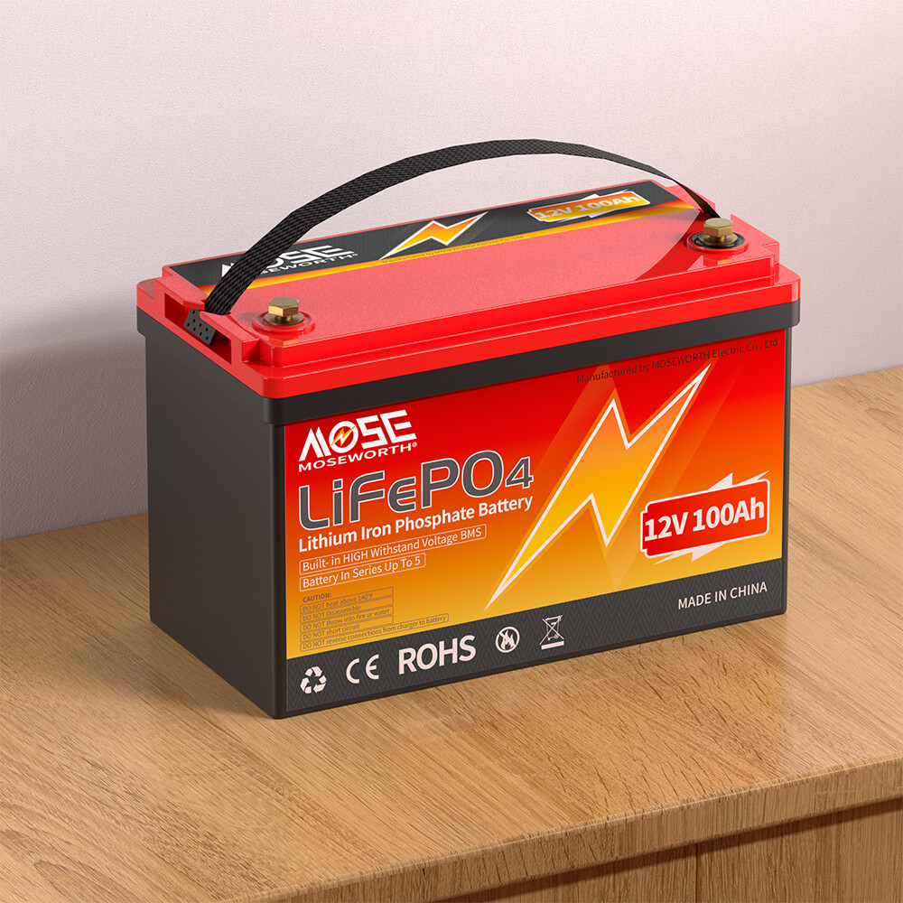 1/2/3 Pack 12V 100Ah LiFePO4 Lithium Battery Deep Cycle BMS for RV Solar Marine
