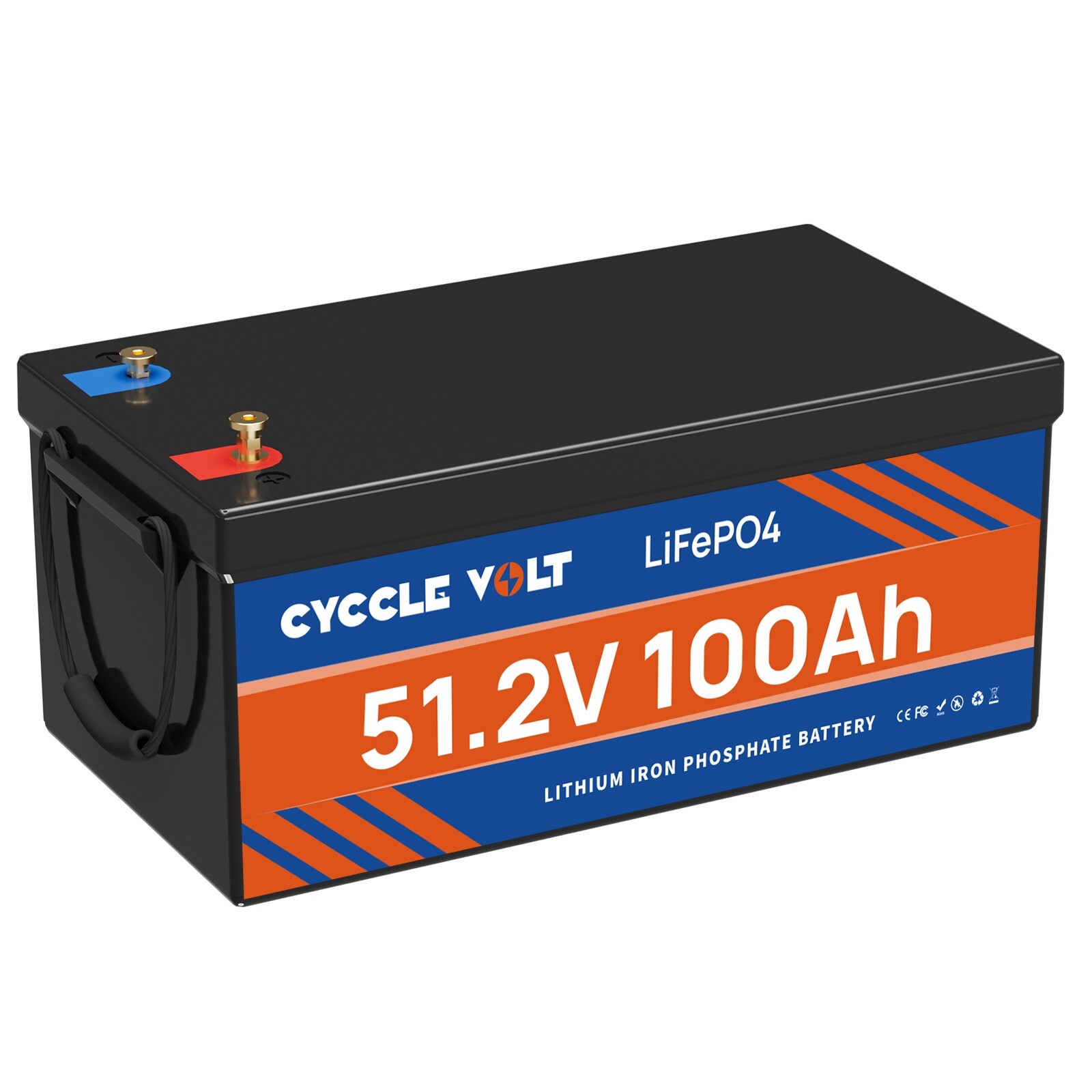 48V 100Ah LiFePO4 Lithium Battery for Marine RV Solar Off-Grid Trolling Motor