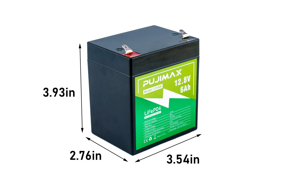 Deep Cycles LiFePO4 Battery 12V Rechargeable Lithium Phosphate Battery BMS 6Ah