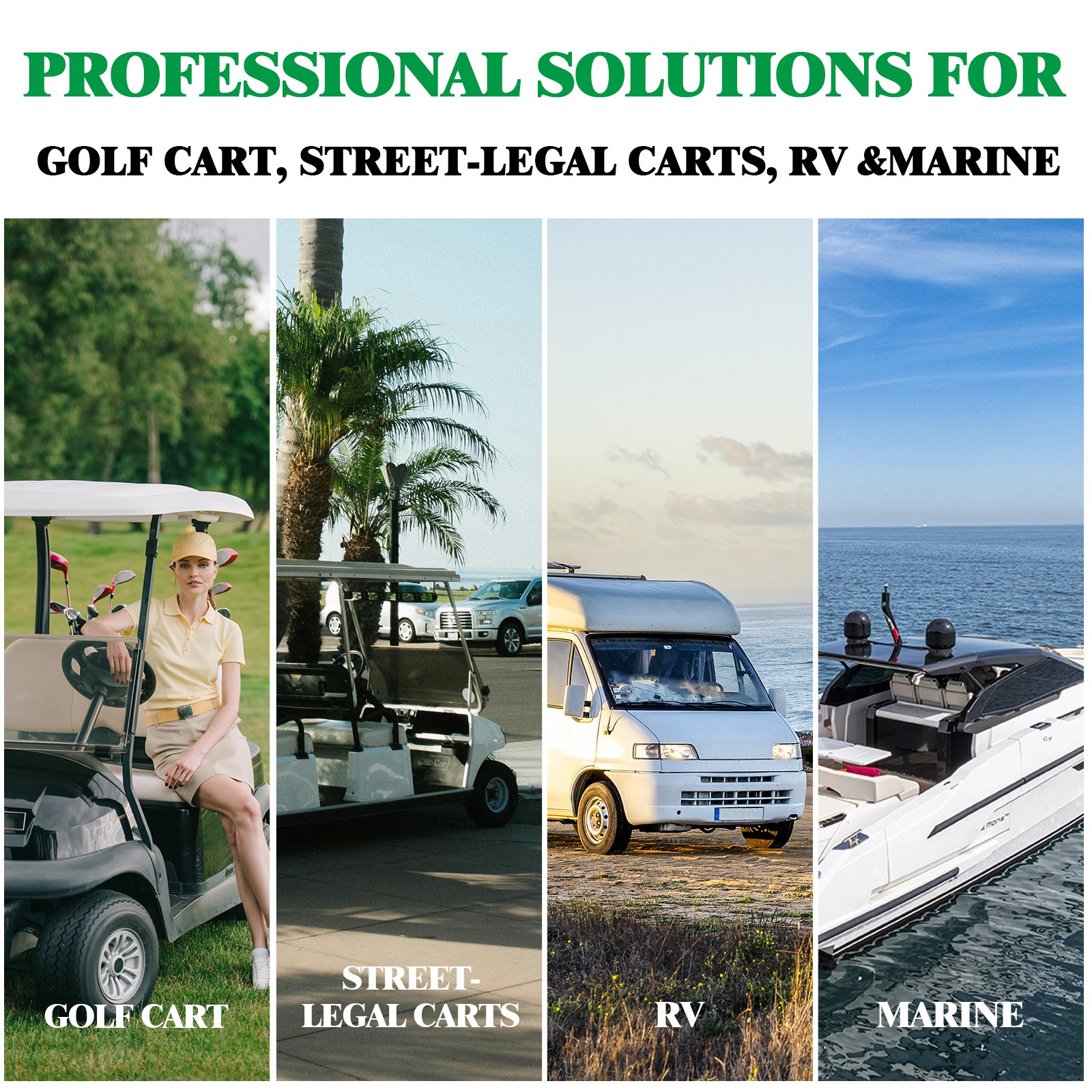 48V 100Ah Golf Cart LiFePO4 Lithium Battery Metal Case Buildin 200A BMS Solar RV