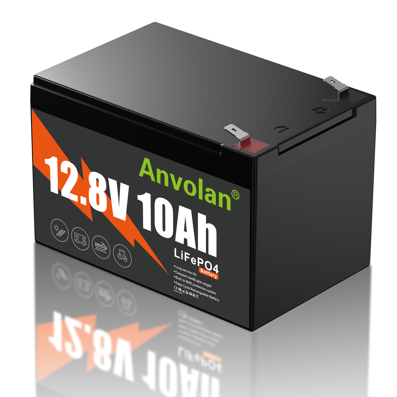 1X 2X10Ah 12V Lithium Battery LiFePO4 Battery Rechargeable for Solar Ride-on Toy