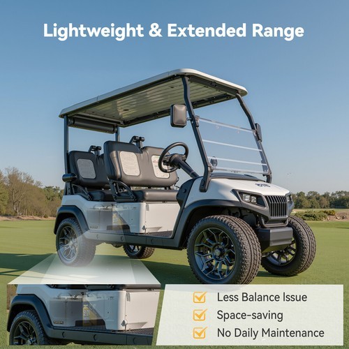 Power Queen 48V 30Ah Bluetooth Low Temp Golf Cart Lithium Battery BMS Deep Cycle