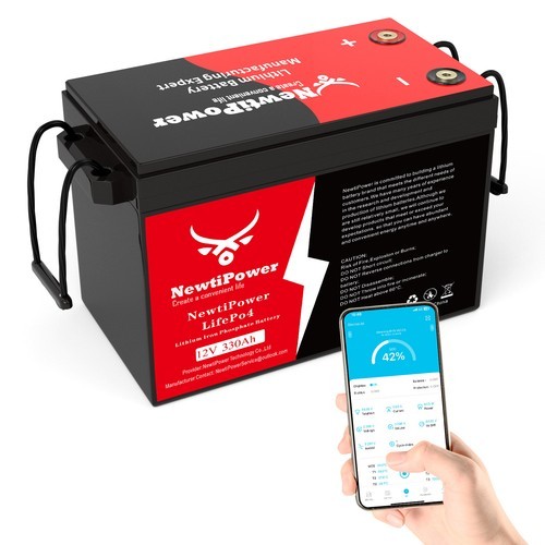 2PC 12V 330Ah 300AH LiFePO4 Lithium Battery Bluetooth 200A BMS Solar Off-grid UV