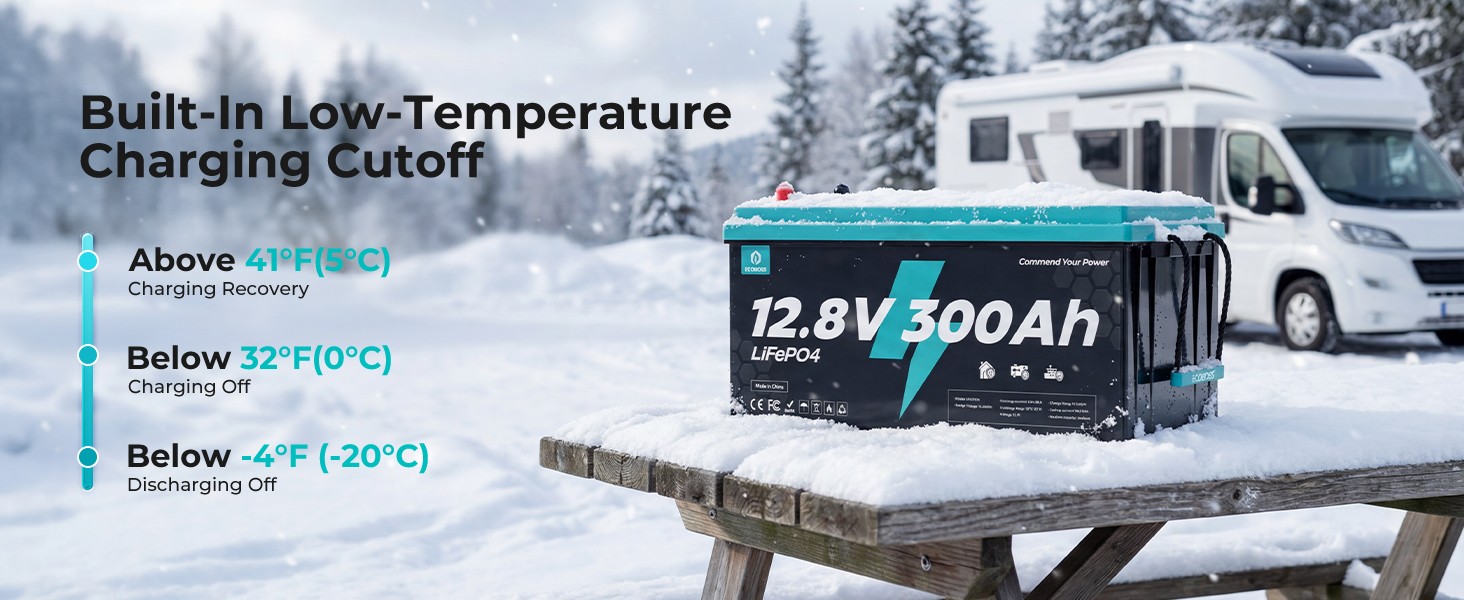 12V 300Ah LiFePO4 Lithium Battery 3840Wh 200A BMS For RVs Solar Boat Off-Grid