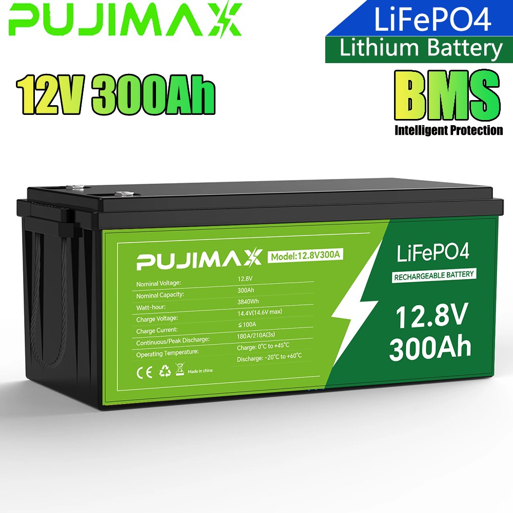 300AH 12V LiFePO4 Lithium Battery 15000+ Deep Cycle BMS for Solar RV Off-grid