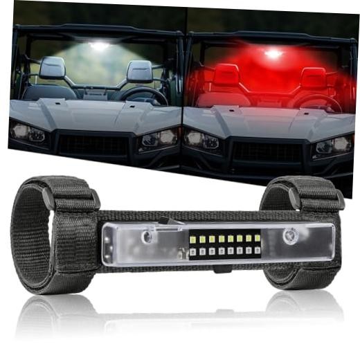 UTV Dome Light, FASTCHOY AUTO Roll Bar Light Interior Dome Lights Red and White