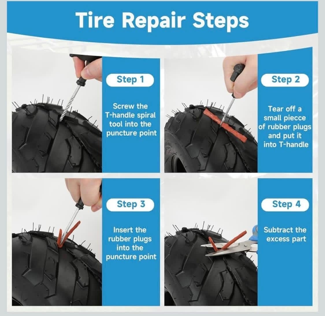 16×8-7 ATV Tire Tubeless All-Terrain Replacement for Tao tao Coolster 110cc