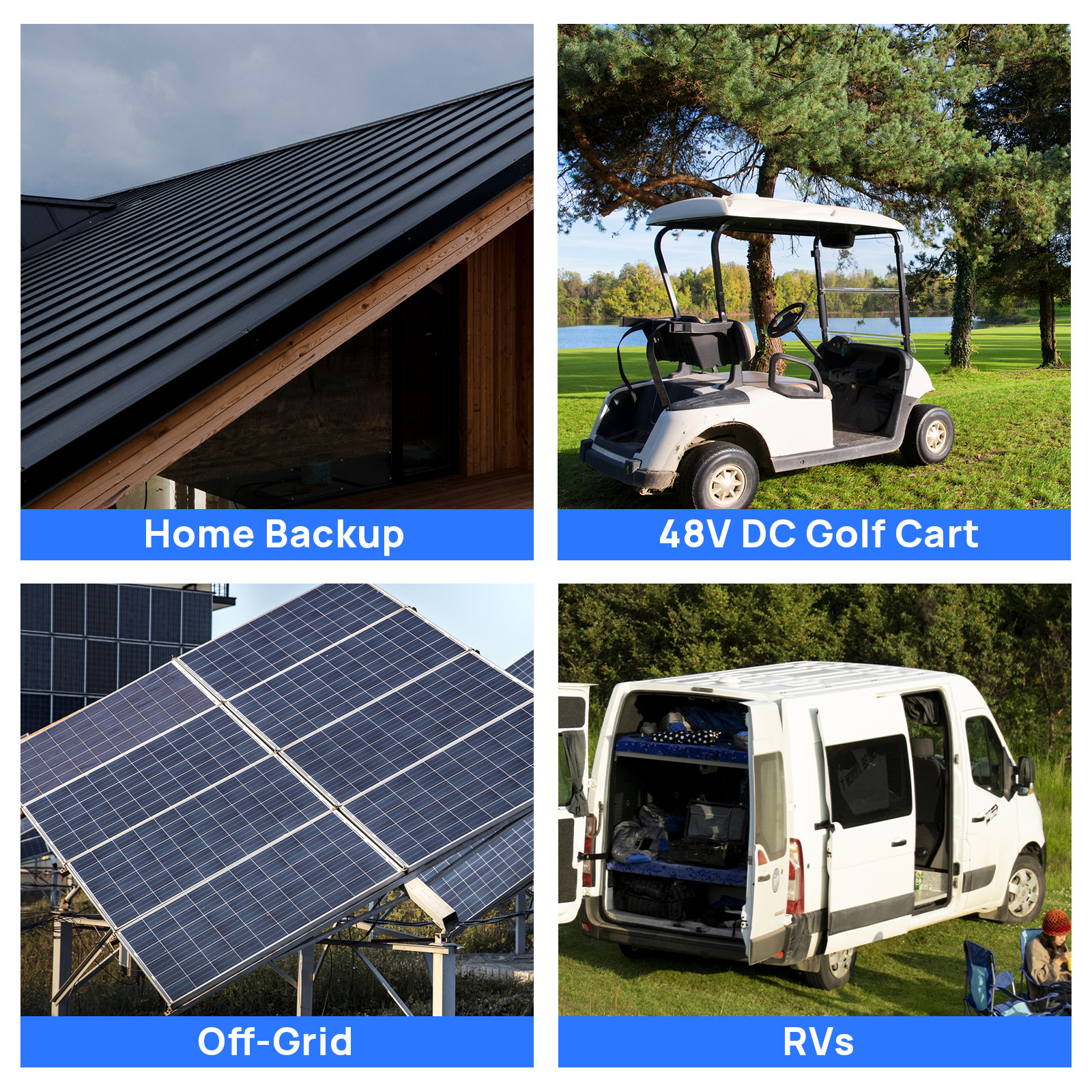 51.2V 48V 100Ah LiFePO4 Lithium Battery Deep Cycles 100A BMS Solar RV Golf Cart
