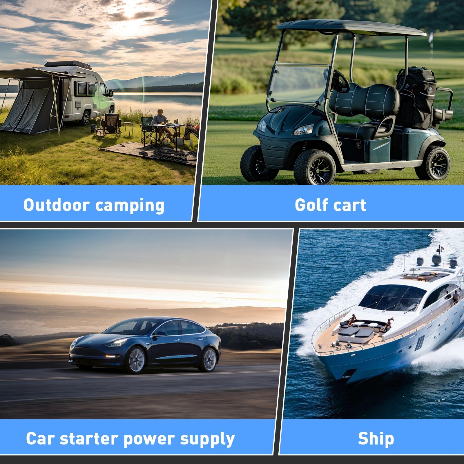 12V 200Ah LiFePO4 Lithium Battery 2560Wh Deep Cycle for RV Solar Marine Off-grid