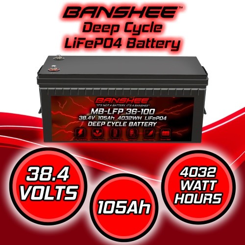 36V 100AH Metal Case Lifepo4 Lithium Golf Cart Battery with 36V Charger BMS