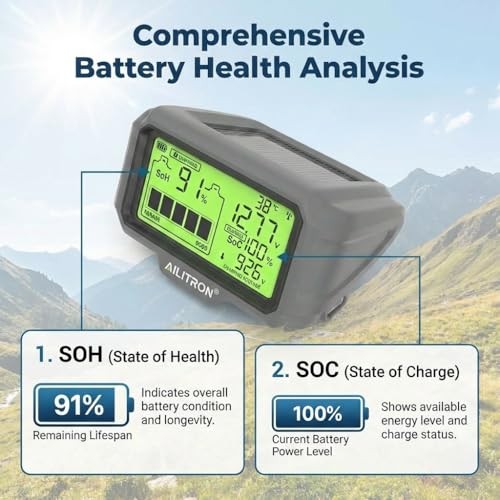 12V Battery Tester Wireless Battery Monitor 433MHz Wireless Battery Tester