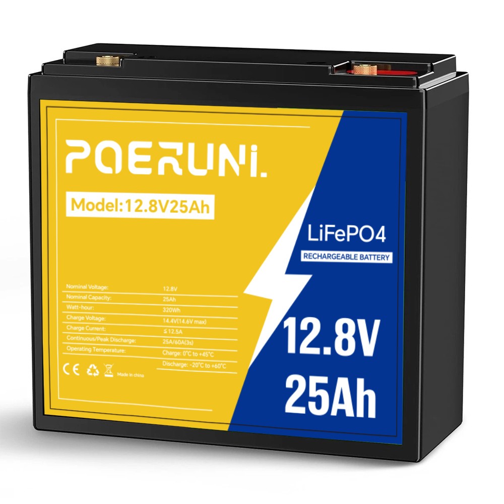 NEW Li-ion Battery 12V 25Ah Rechargeable Lithium Reliable Deep Cycle BMS for RV