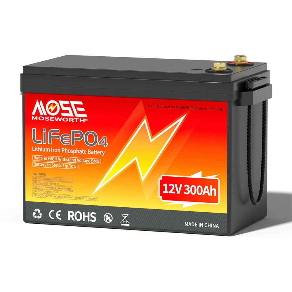 12V 300AH LiFePO4 Lithium Battery BMS Solar RV 15000 Deep Cycles RV Marine
