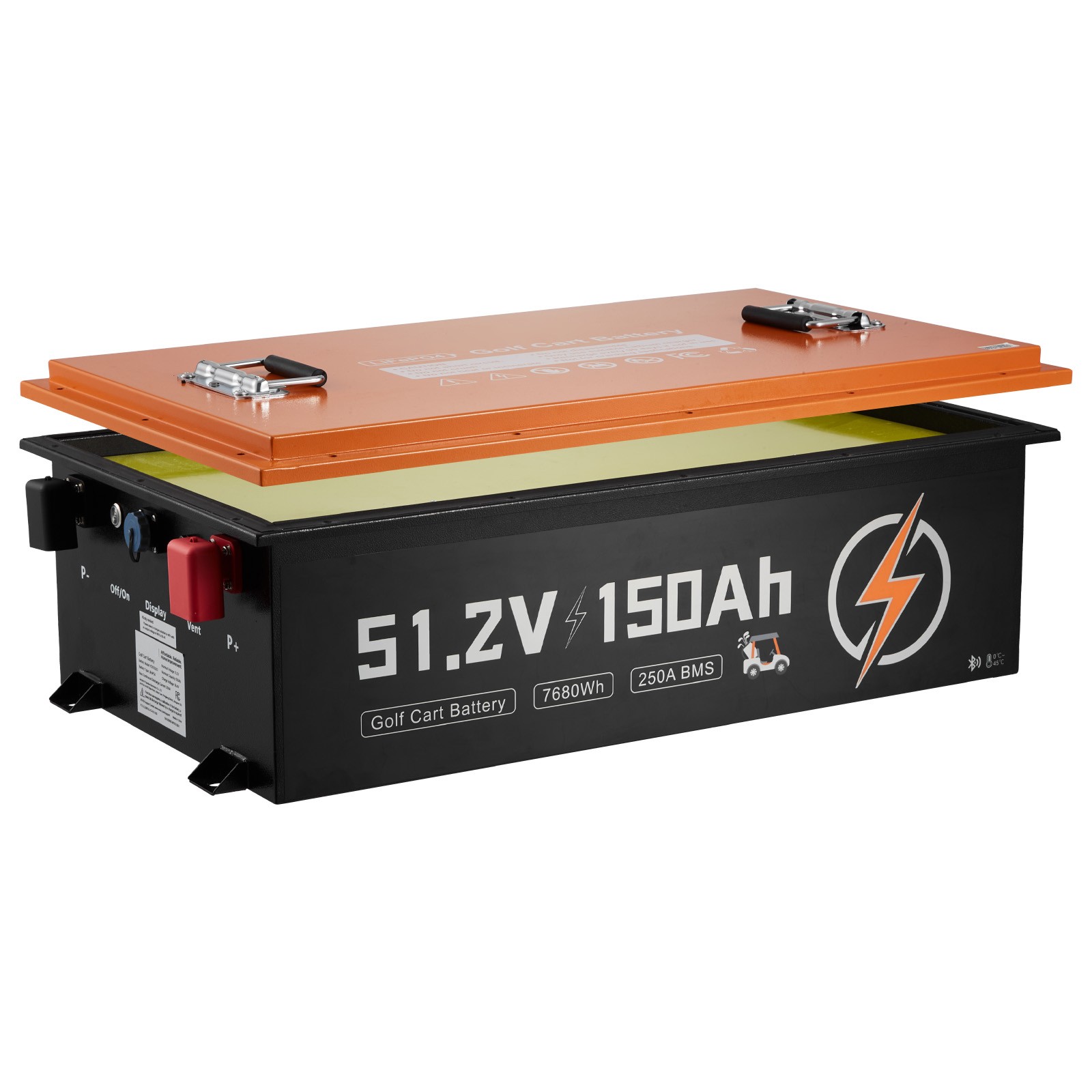 Uimoso 48V 150AH Golf Cart Lithium Battery 20A Charger LCD Monitor 4000+ Cycle