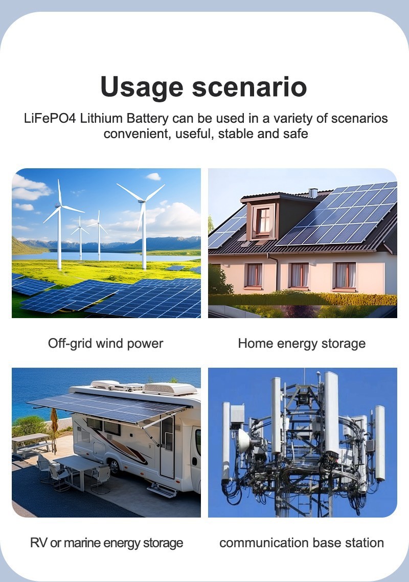 16KWh 48V 314Ah LiFePO4 Li-ion Battery 51.2V Home Storage For RV Solar Boat BMS
