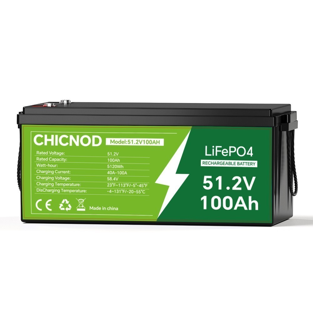 51.2V 100Ah LiFePO4 Bluetooth Lithium Battery 48V 100Ah with BMS For Solar Camp