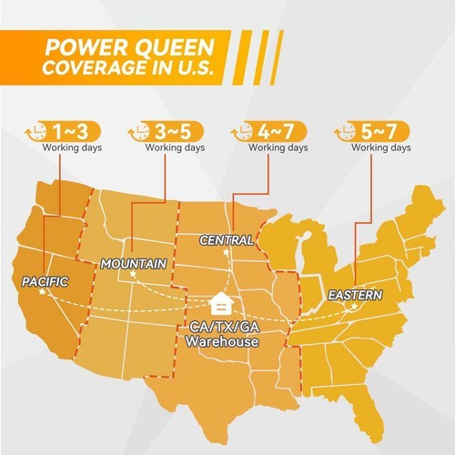 Used Power Queen 12V 100Ah Heating Lithium LiFePO4 Battery Built-in 100A BMS