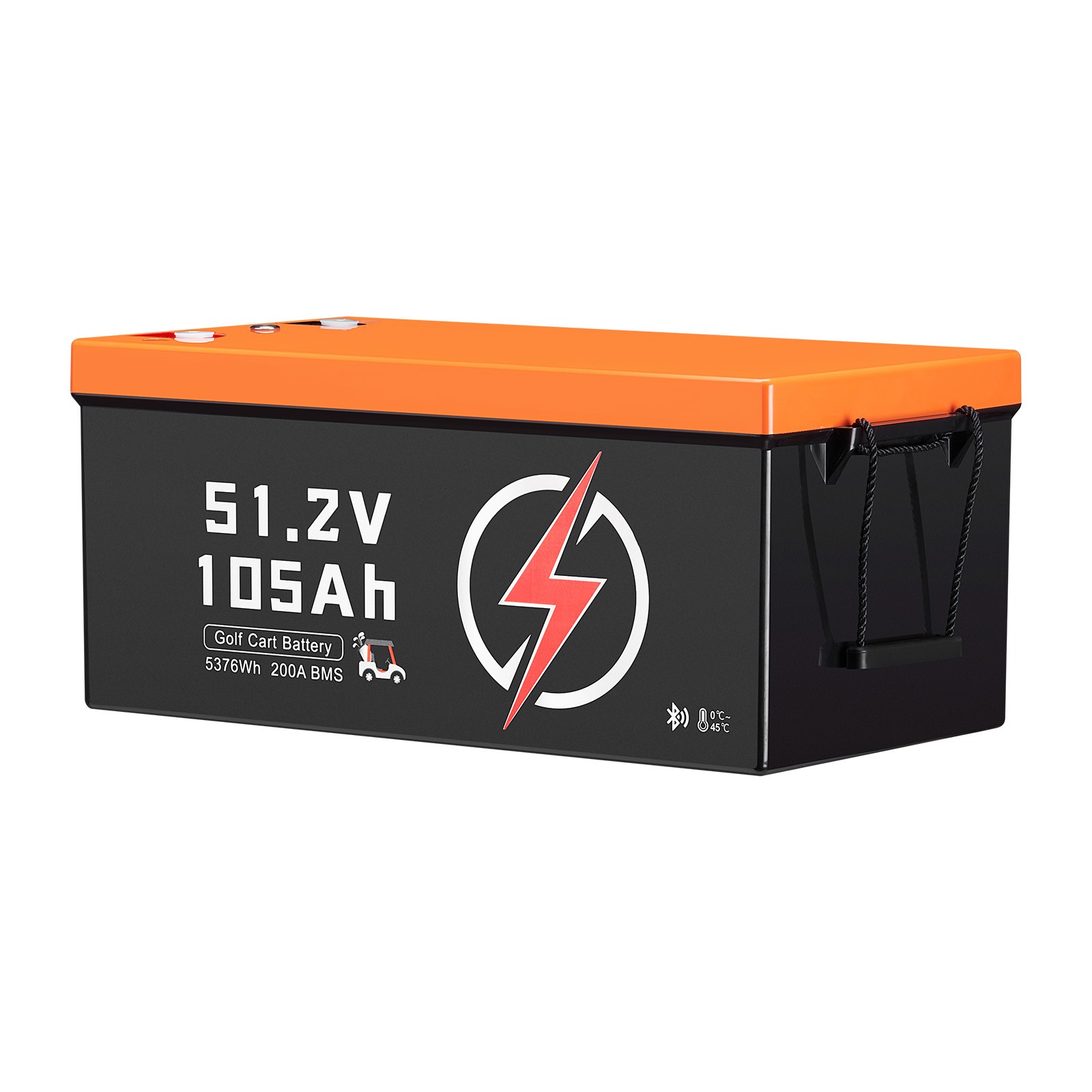 Uimoso 48V 105Ah Golf Cart Lithium Battery with LCD Monitor and 4000+ Cycles