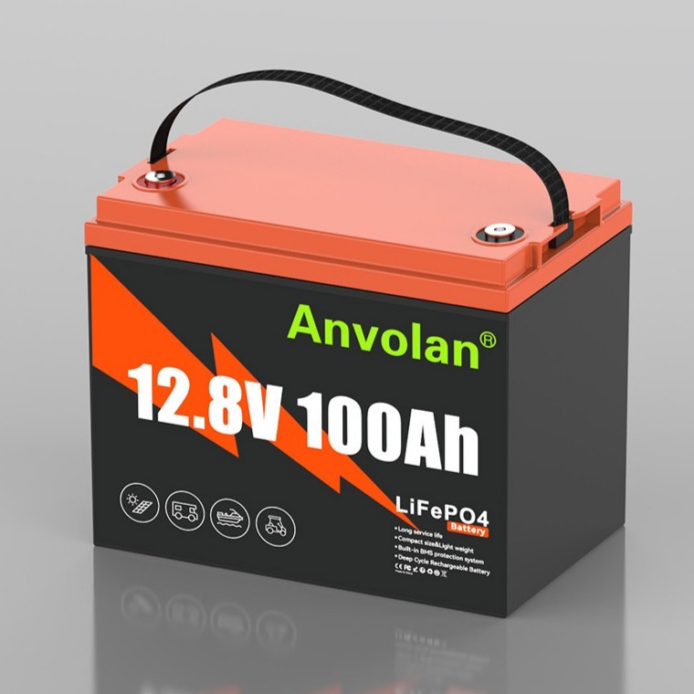 12V 100Ah LiFePO4 Lithium Battery BMS Deep Cycle For RV Off-grid Solar UPS
