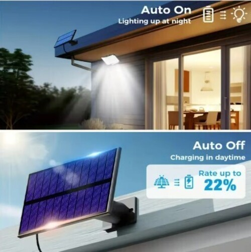234 LED Solar Motion Sensor Light w/ Remote, IP65 Waterproof & 3 Modes