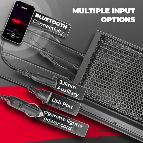 UTV Sound Bar 16 Inch ATV SoundBar Golf Cart Sound Bar SXS Speakers Bluetooth