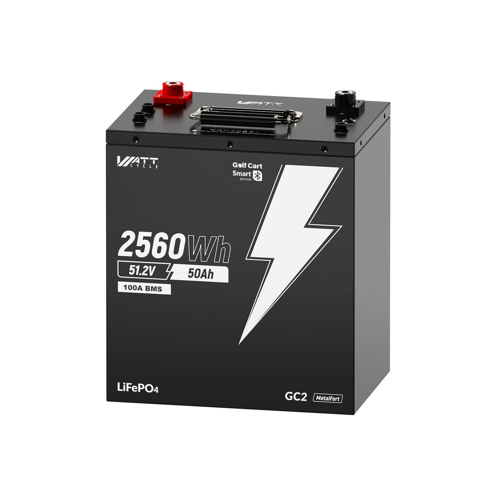 WattCycle 48V 50Ah 100A BMS LiFePO4 Battery Deep Cycle for Golf Cart Lawn Mower