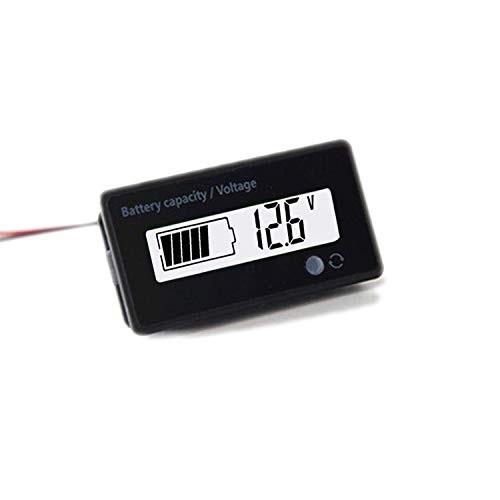12V 24V 36V 48V 72V 84V Battery Meter, Battery Capacity Voltage Monitor White