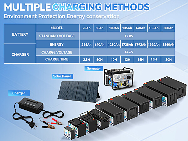 12V 100Ah LiFePO4 Lithium Battery BMS Deep Cycle For RV Solar Energy 1280Wh