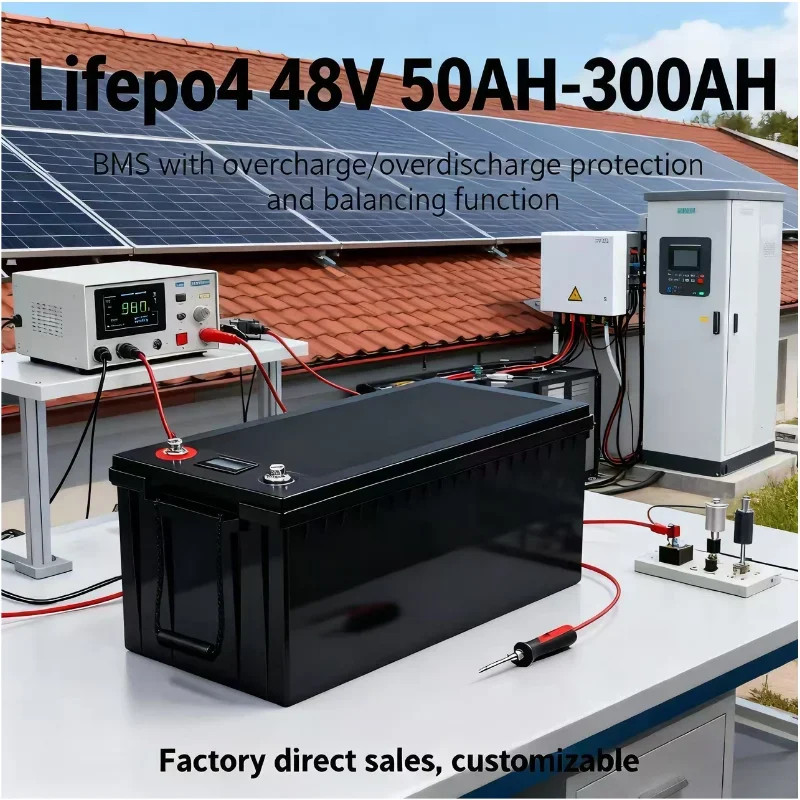 48V LiFePO4 Battery Pack 50/100/150/200/300Ah – Bluetooth Monitoring, Deep Cycle